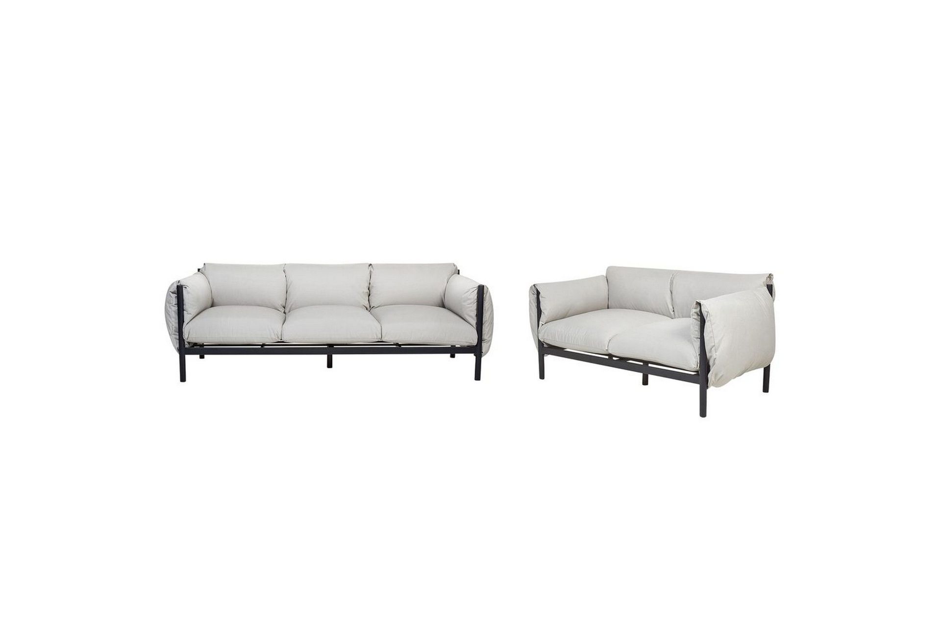 Loungegrupp Beliani Esperia Grey, Black -