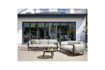 Loungegrupp Beliani Esperia Grey, Black - Hagemøbler - Loungemøbler - Sofagruppe utendørs