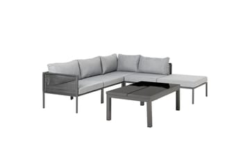 Loungegrupp Beliani Forano Grey||Black - Hagemøbler - Loungemøbler - Sofagruppe utendørs