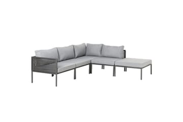 Loungegrupp Beliani Forano Grey||Black - Hagemøbler - Loungemøbler - Sofagruppe utendørs