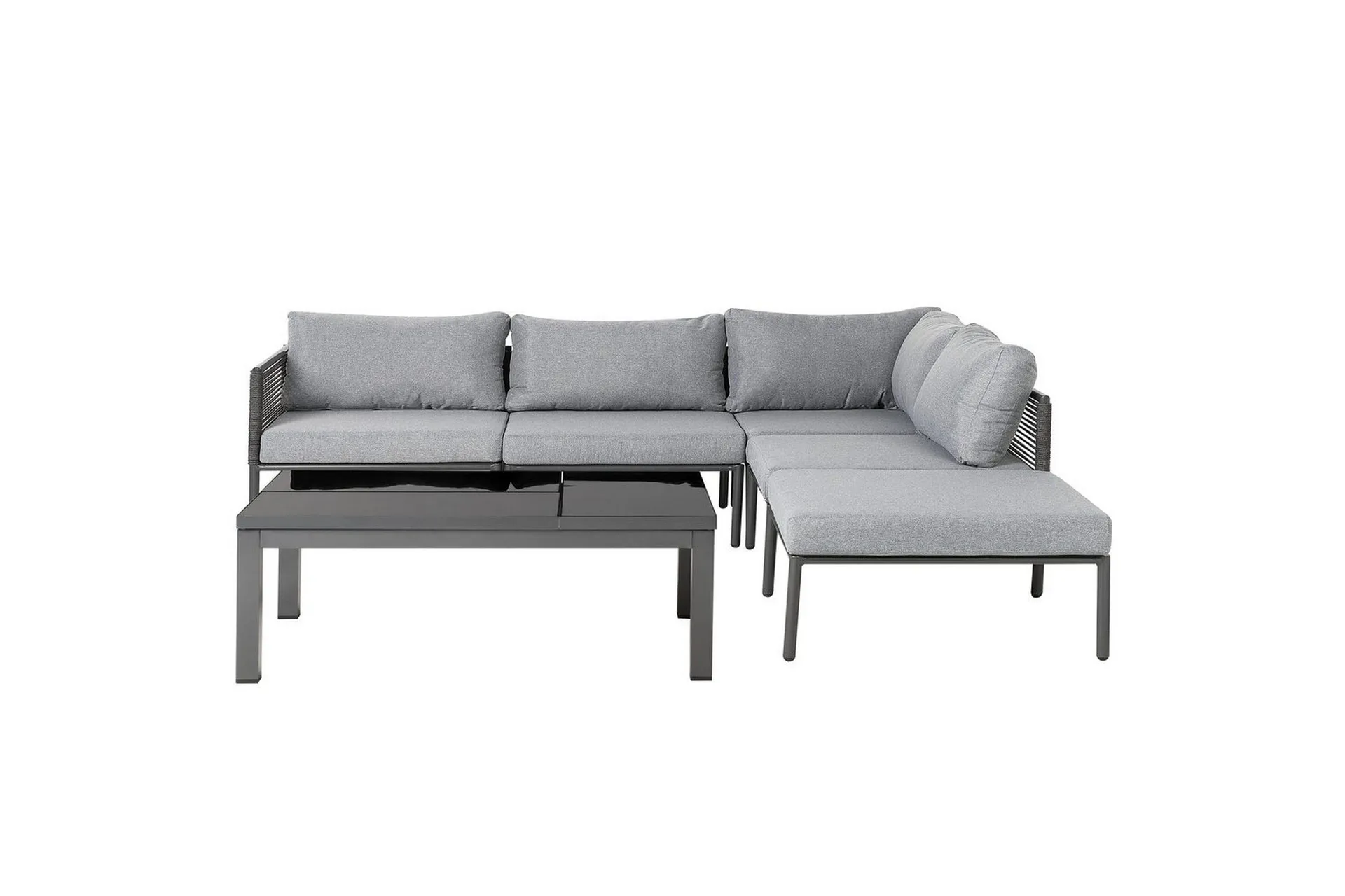Loungegrupp Beliani Forano Grey\|\|Black -