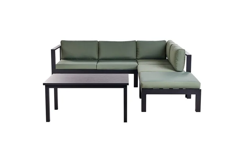 Loungegrupp Beliani Messina Grön/svart/grå Green||Black||Grey, undefined