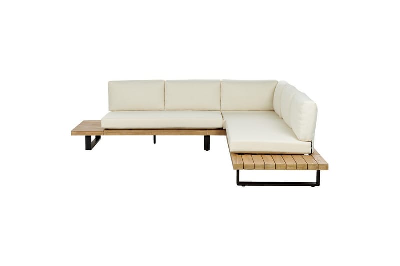 Loungegrupp Beliani Mykonos Light wood||White - Hagemøbler - Loungemøbler - Sofagruppe utendørs