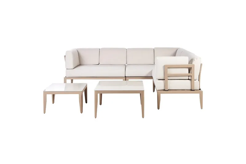 Loungegrupp Beliani Rima III Beige Beige, undefined