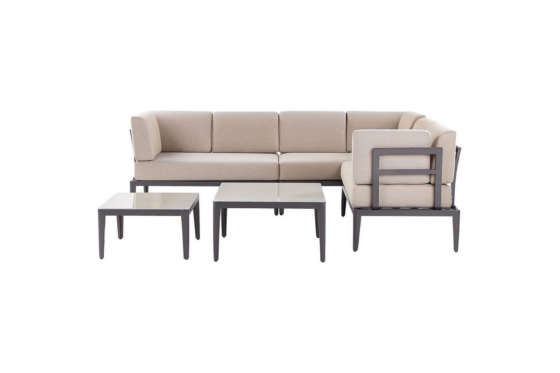 Loungegrupp Beliani Rima III Beige Grey\|\|Beige -