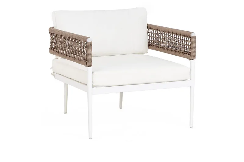 Loungegrupp Beliani Serla White||Beige - Hagemøbler - Loungemøbler - Sofagruppe utendørs