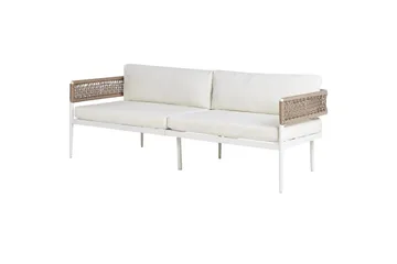 Loungegrupp Beliani Serla White||Beige - Hagemøbler - Loungemøbler - Sofagruppe utendørs