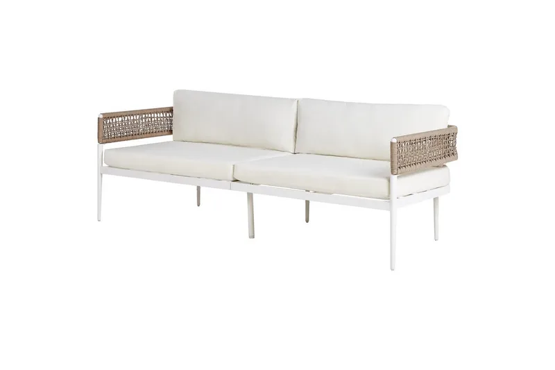 Loungegrupp Beliani Serla White||Beige - Hagemøbler - Loungemøbler - Sofagruppe utendørs