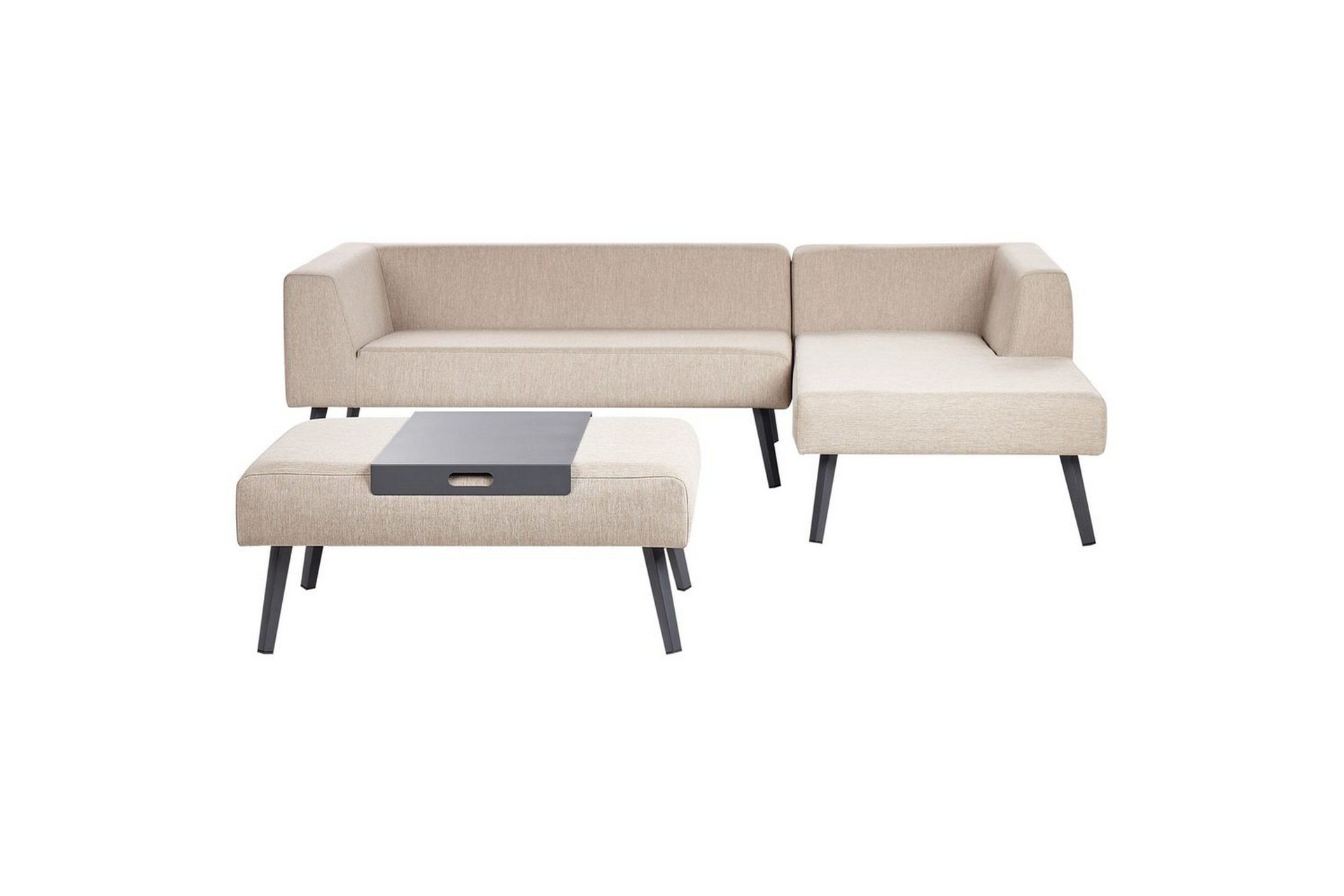 Loungegrupp Beliani Sorrivoli Beige\|\|Grey -