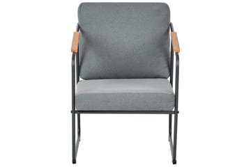 Loungegrupp Beliani Vezzana Beige/ljust trä/svart Grey||Light wood||Black - Hagemøbler - Loungemøbler - Sofagruppe utendørs