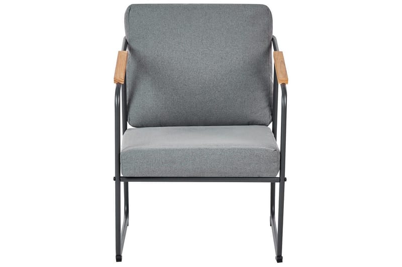 Loungegrupp Beliani Vezzana Beige/ljust trä/svart Grey||Light wood||Black - Hagemøbler - Loungemøbler - Sofagruppe utendørs