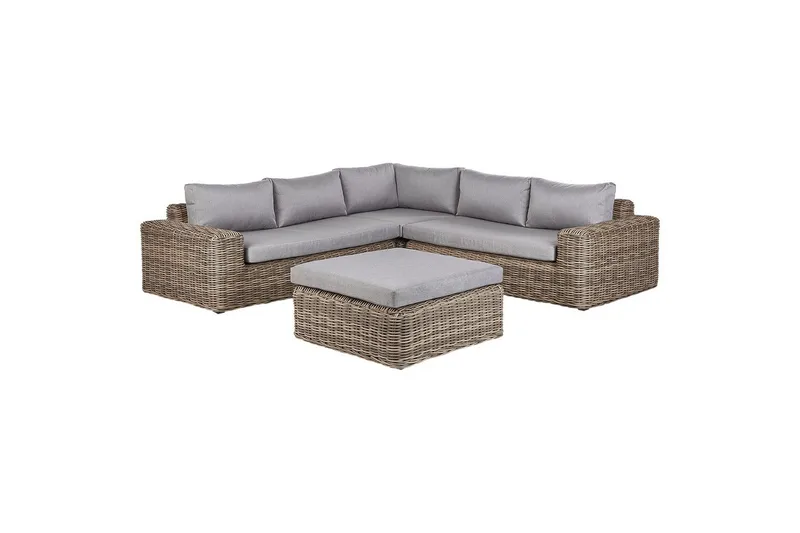 Loungegrupp Beliani Palermo Brun/grå Brown||Grey - Hagemøbler - Loungemøbler - Sofagruppe utendørs