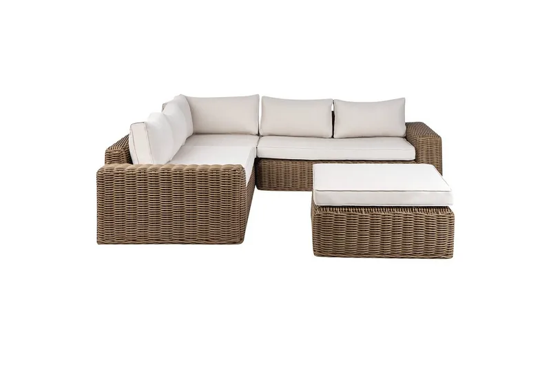Loungegrupp Beliani Palermo Brun/grå Brown||White, undefined