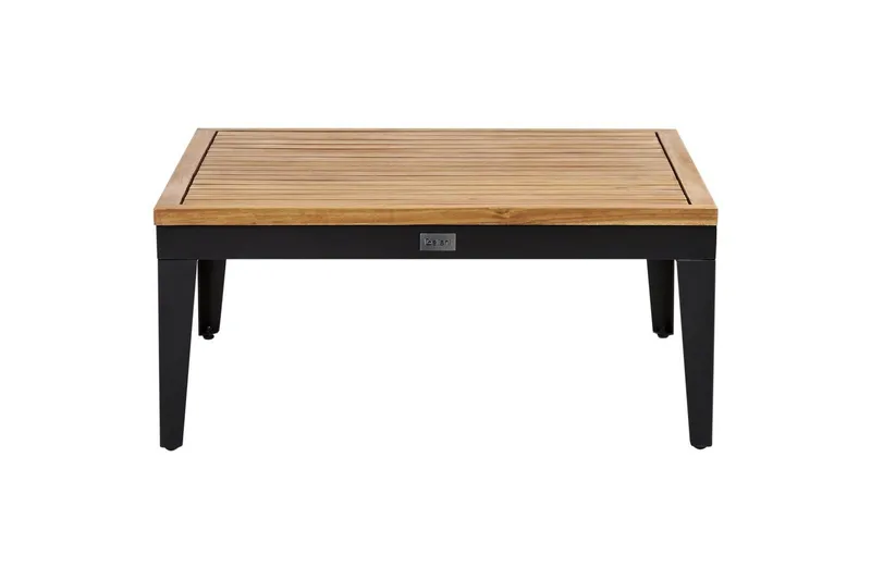 Loungegrupp med bord Beliani Bracciano 4-Sits Beige||Light wood||Black - Hagemøbler - Loungemøbler - Sofagruppe utendørs
