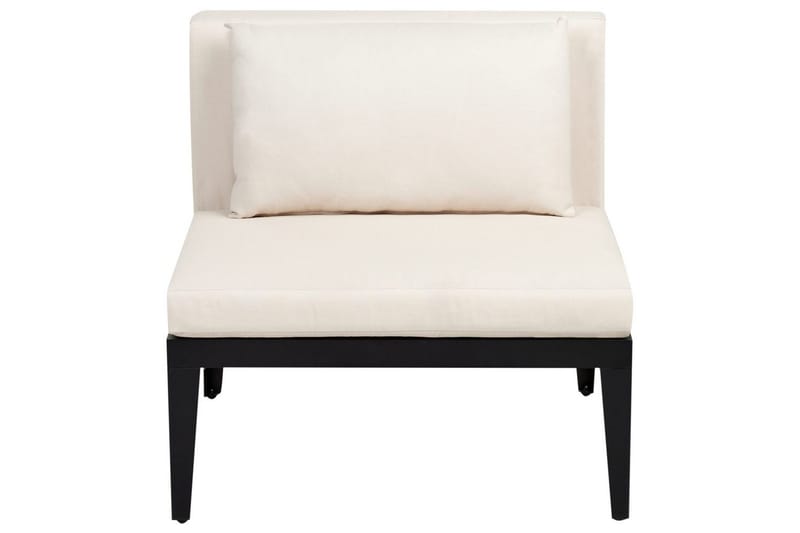 Loungegrupp med bord Beliani Bracciano 4-Sits Beige||Light wood||Black - Hagemøbler - Loungemøbler - Sofagruppe utendørs