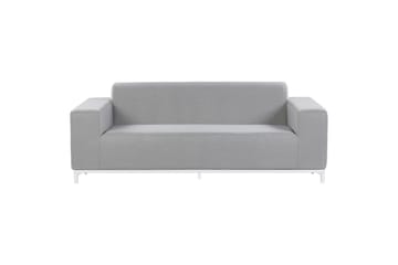 Loungegrupp med bord Beliani Rovigo Grey||White - Hagemøbler - Loungemøbler - Sofagruppe utendørs