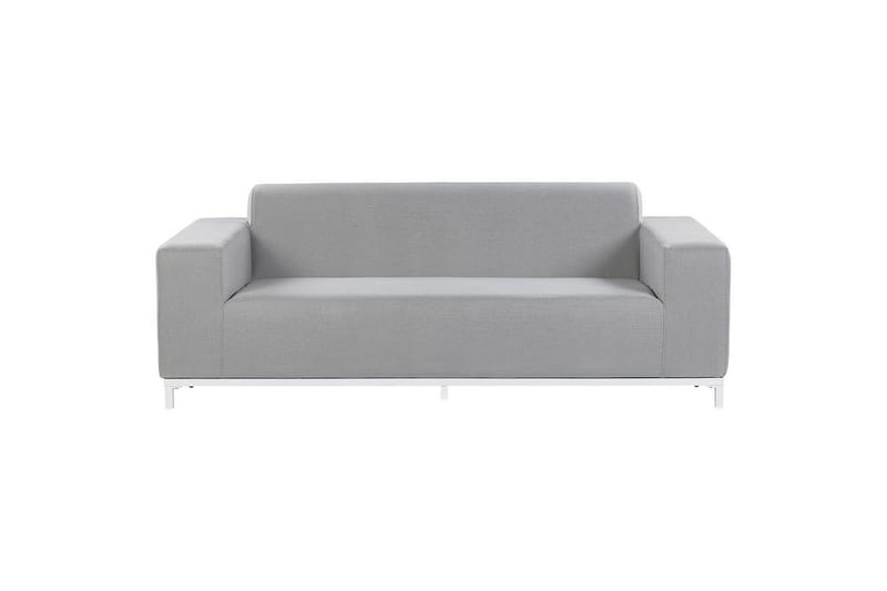 Loungegrupp med bord Beliani Rovigo Grey||White - Hagemøbler - Loungemøbler - Sofagruppe utendørs