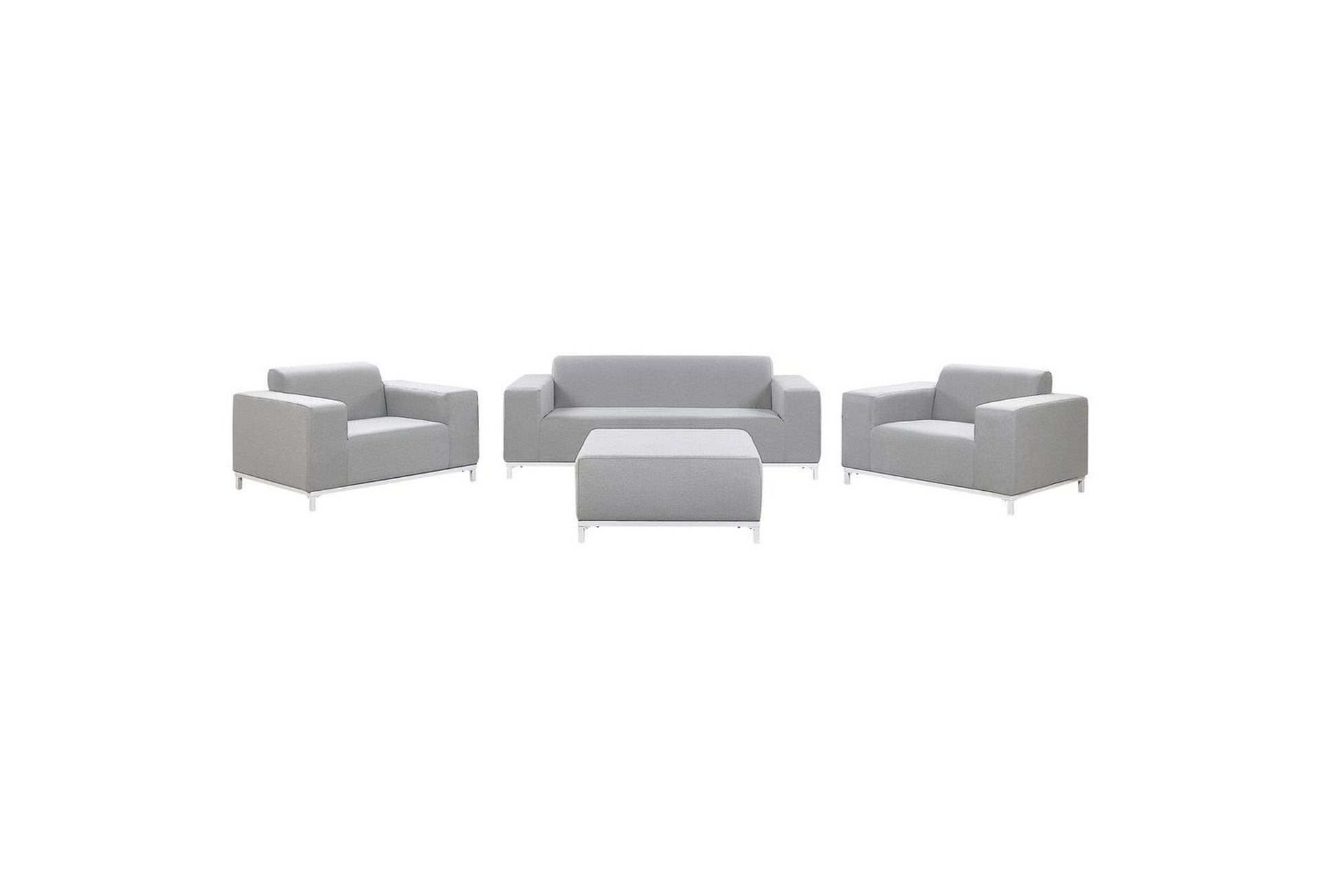 Loungegrupp med bord Beliani Rovigo Grey\|\|White -