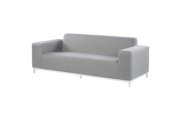 Loungegrupp med bord Beliani Rovigo Grey||White - Hagemøbler - Loungemøbler - Sofagruppe utendørs
