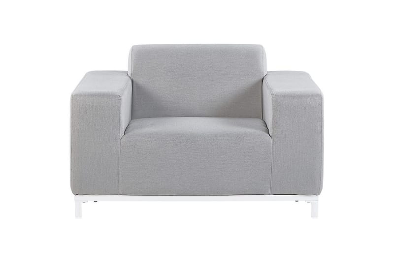Loungegrupp med bord Beliani Rovigo Grey||White - Hagemøbler - Loungemøbler - Sofagruppe utendørs