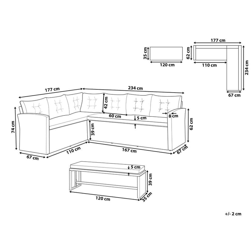 Loungesett Viterbo - Hage - Utemiljø - Veranda & terrasse - Verandamøbler