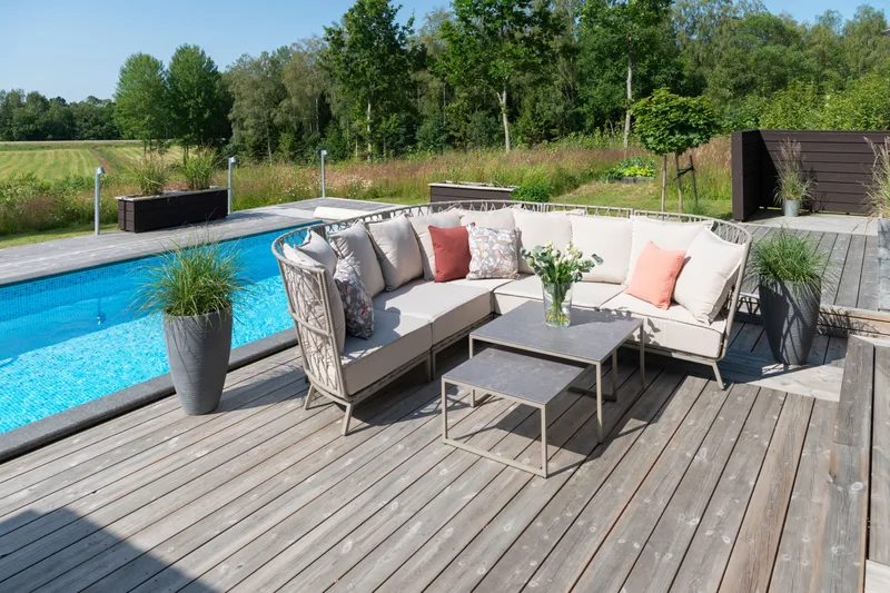 Loungesofa Hillerstorp Jet Set Hjørne - Beige - Hagemøbler - Loungemøbler - Lounge sofa