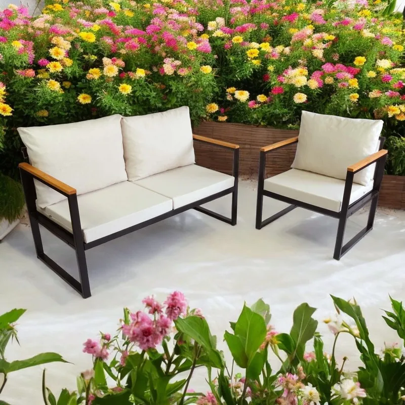 Luvin 3-seters Sofagruppe Utendørs - Beige - Hage - Utemiljø - Veranda & terrasse - Verandamøbler