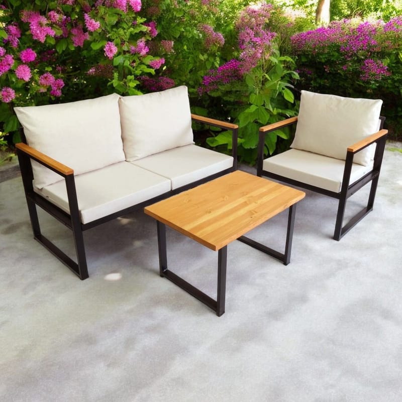 Luvin 3-seters Sofagruppe Utendørs - Beige - Hage - Utemiljø - Veranda & terrasse - Verandamøbler