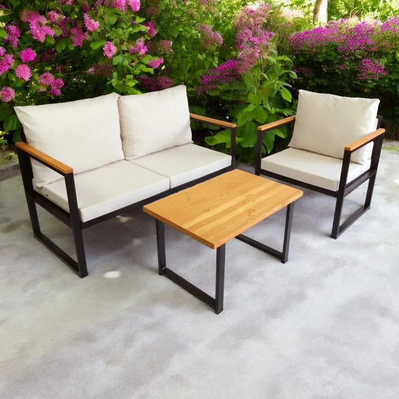 Luvin 3-seters Sofagruppe Utendørs - Beige - Hage - Utemiljø - Veranda & terrasse - Verandamøbler