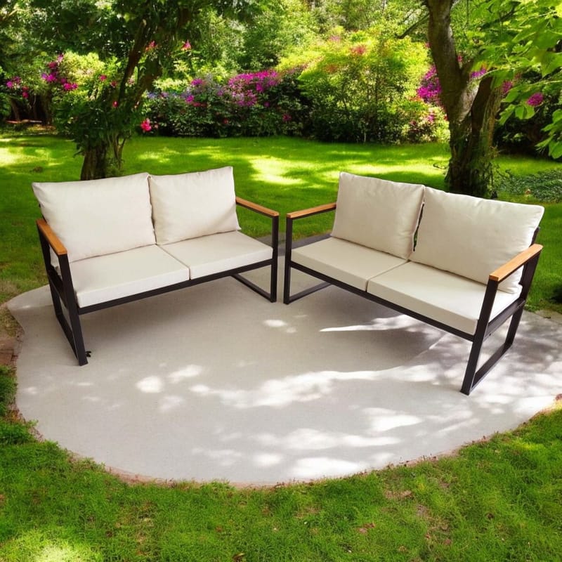 Luvin 4-seters Sofagruppe Utendørs - Beige - Hage - Utemiljø - Veranda & terrasse - Verandamøbler