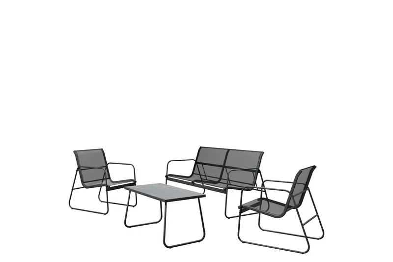 Maplewyn Loungegruppe Utendørs, Grå