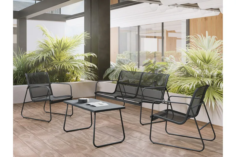 Maplewyn Loungegruppe Utendørs - Grå - Hage - Utemiljø - Veranda & terrasse - Verandamøbler