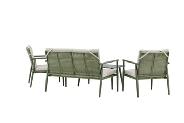 Mazzaro Sofagruppe Utendørs 4-seter - Grønn/Beige - Hagemøbler - Loungemøbler - Sofagruppe utendørs