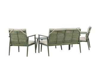 Mazzaro Sofagruppe Utendørs 4-seter - Grønn/Beige - Hagemøbler - Loungemøbler - Sofagruppe utendørs
