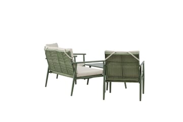 Mazzaro Sofagruppe Utendørs 4-seter - Grønn/Beige - Hagemøbler - Loungemøbler - Sofagruppe utendørs
