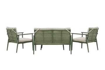 Mazzaro Sofagruppe Utendørs 4-seter - Grønn/Beige - Hagemøbler - Loungemøbler - Sofagruppe utendørs