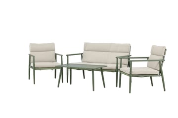 Mazzaro Sofagruppe Utendørs 4-seter - Grønn/Beige - Hagemøbler - Loungemøbler - Sofagruppe utendørs