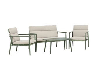Mazzaro Sofagruppe Utendørs 4-seter - Grønn/Beige - Hagemøbler - Loungemøbler - Sofagruppe utendørs