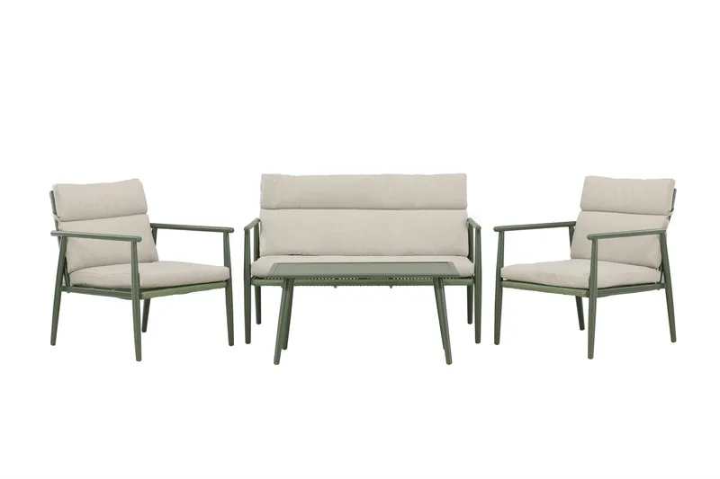 Mazzaro Sofagruppe Utendørs 4-seter - Grønn/Beige - Hage - Utemiljø - Veranda & terrasse - Verandamøbler