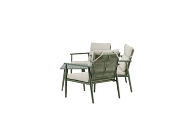 Mazzaro Sofagruppe Utendørs 4-seter - Grønn/Beige - Hagemøbler - Loungemøbler - Sofagruppe utendørs