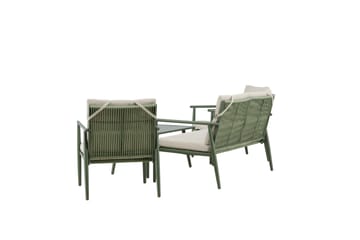 Mazzaro Sofagruppe Utendørs 4-seter - Grønn/Beige - Hagemøbler - Loungemøbler - Sofagruppe utendørs