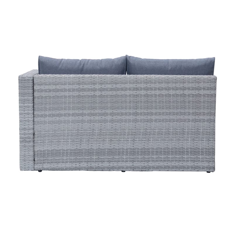 Mendoza 4-seters Sofagruppe - Grå / Blå puter - Hage - Utemiljø - Veranda & terrasse - Verandamøbler