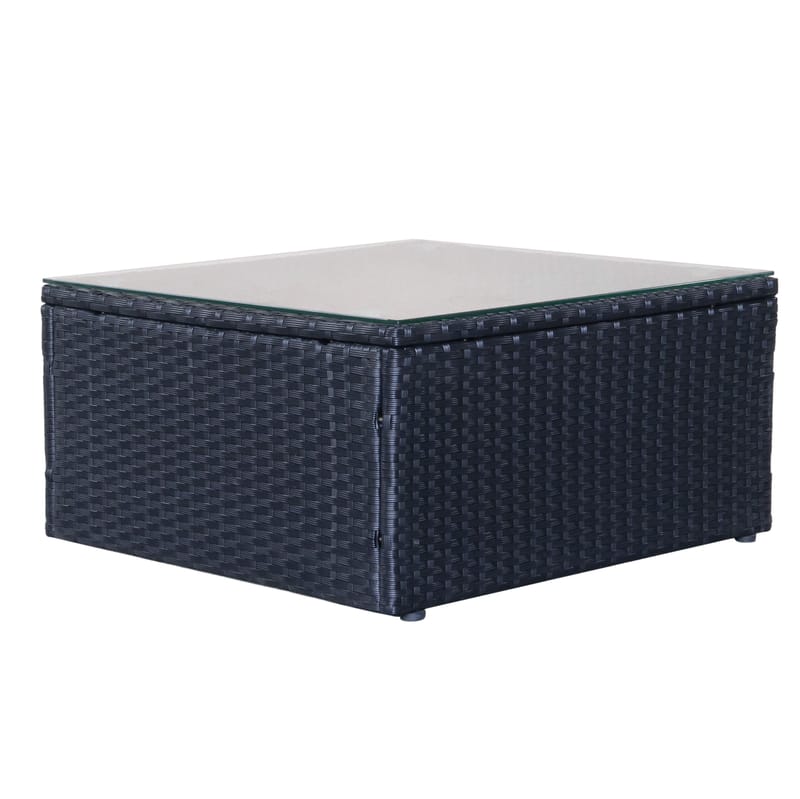 Mendoza 4-seters Sofagruppe - Svart / Hvite puter - Hage - Utemiljø - Veranda & terrasse - Verandamøbler