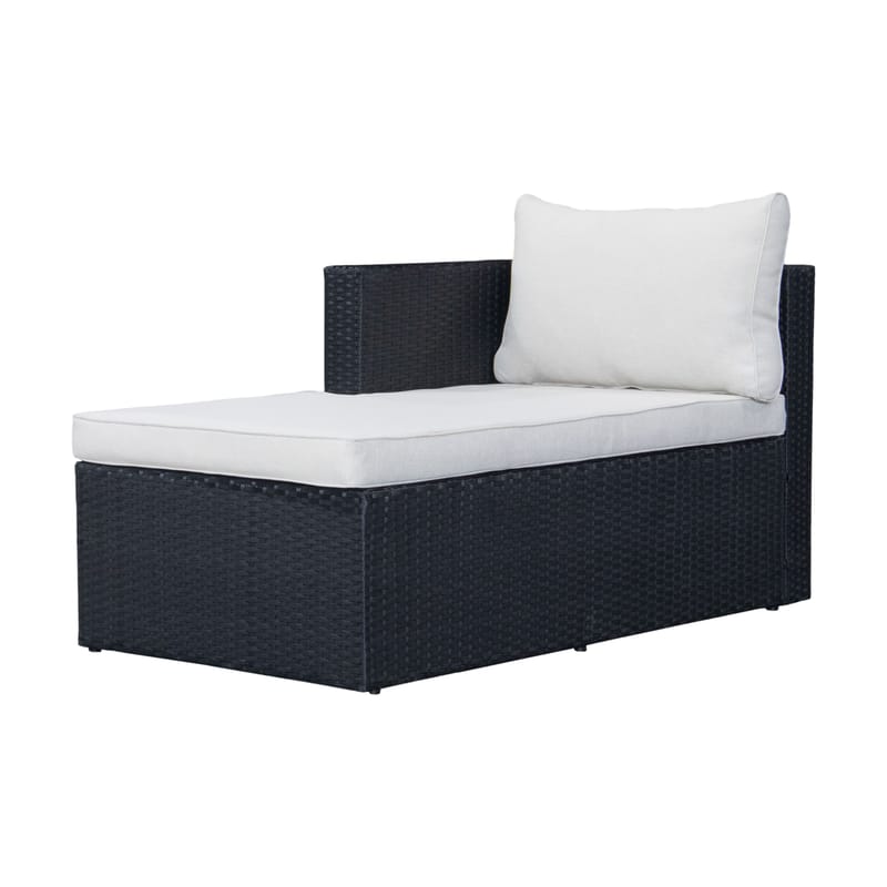 Mendoza 4-seters Sofagruppe - Svart / Hvite puter - Hage - Utemiljø - Veranda & terrasse - Verandamøbler