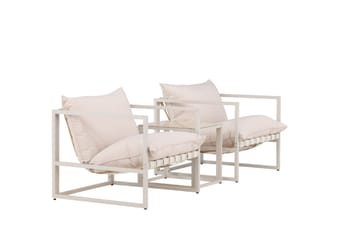 Messina Sofagruppe Utendørs 2-seter - Beige - Hagemøbler - Loungemøbler - Sofagruppe utendørs