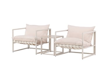 Messina Sofagruppe Utendørs 2-seter - Beige - Hagemøbler - Loungemøbler - Sofagruppe utendørs