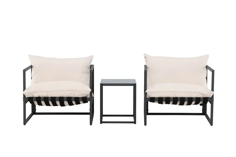 Messina Sofagruppe Utendørs 2-seter, Svart