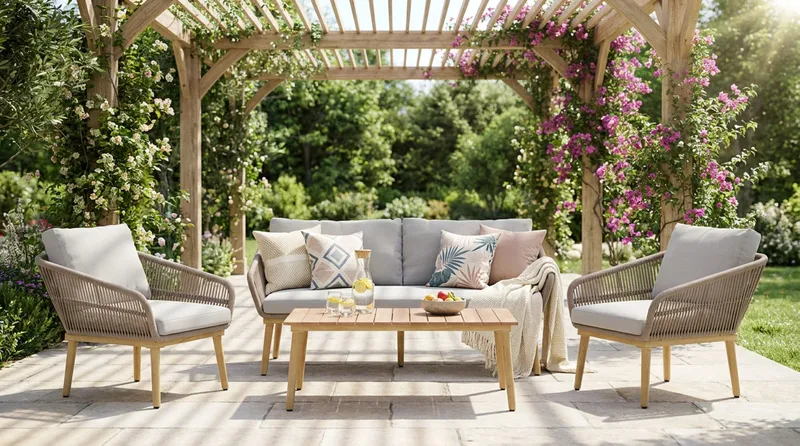 Morrocco sofagruppe utendørs - Brun - Hage - Utemiljø - Veranda & terrasse - Verandamøbler
