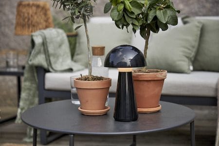 Mushroom Bordlampe 16 cm - blank svart - Hage - Utemiljø - Veranda & terrasse - Verandabelysning