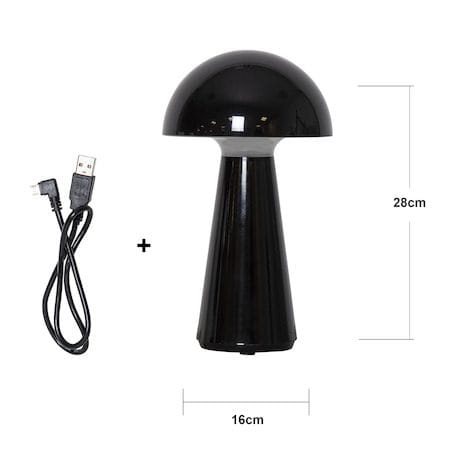 Mushroom Bordlampe 16 cm - blank svart - Hage - Utemiljø - Veranda & terrasse - Verandabelysning